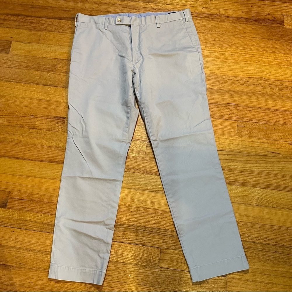 Mens Chino Pants Polo Ralph Lauren stretch slim Fit Size 35/30 Cotton (o)